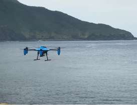 海底広域藻場の海草/藻類着生観測に着水型ドローンが活躍